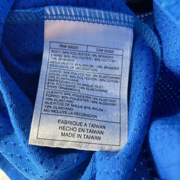 Nike Tank Top Women's Sz M Royal Blue Activewear V Neck DriFit Sleeveless Jersey - Picture 10 of 11